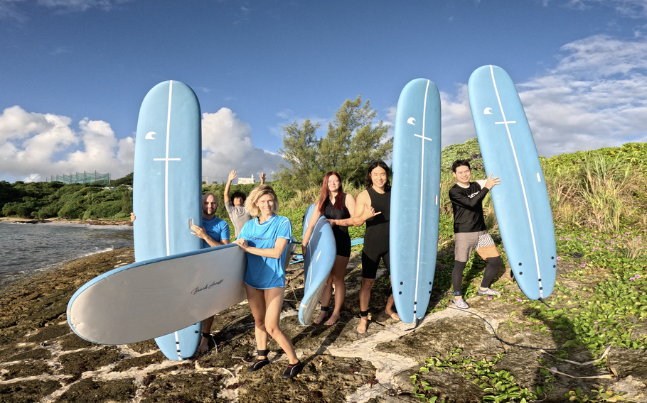 Surfers group photo